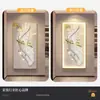 Pintura Decorativa de Entrada Moderna Simples Entrada Sala de Estar Corredor Corredor Pintura Pendurada Pena High-End Pintura com Luz LED Atacado