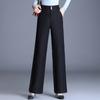 2025 Nuevo Otoño e Invierno Pantalones Casuales Rectos de Cintura Alta y Pierna Ancha para Mujer, Pantalones Holgados y con Caída para Mujer