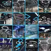 Candelabro de Oficina LED con Forma No Estándar, Candelabro Creativo Hexagonal Hueco en Forma de Y para Centros Comerciales, Candelabro para Gimnasio