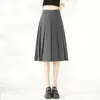 Elegante falda blazer casual de línea A para mujer, nueva versión coreana otoño 2026, fluida, estiliza, falda plisada de longitud media