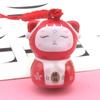 Gato de la Suerte Tianzhu Colgante de Campana Protector Cielo Estrellado Brillo Efecto Perlado Gato Lindo Campana de Piano de Agua