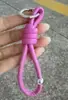 Encanto de Celular Colorido da Moda com Nó Romano Trançado em Cordão de Couro Pingente de Chaveiro Versátil Simples Corrente para Pendurar com Contas de Prata