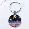 Pintura al Óleo Popular Transfronteriza Castillo Luna Estrella Colgante de Llave de Aleación Gema del Tiempo Envío Directo de Colgante de Llave