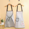 Delantal Impermeable para Uso en Cocina, Resistente al Aceite, para Cocinar y Catering, Estilo Caricatura Lindo de Celebridad de Internet, Ropa de Trabajo para Pedido de Comidas, Sin Mangas para Mujer
