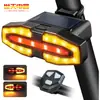 Nuevo control remoto inalámbrico para luz de señal de giro trasera de bicicleta con bocina, recargable por USB, impermeable, para advertencia en ciclismo nocturno de montaña