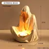Portavelas Romántico de Ángel con Copa para Velas Decoración de Escritorio para Dormitorio Comedor Velada a la Luz de las Velas Adornos Lindo Portavelas de Ángel