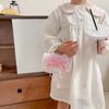 Nuevo Bolso Infantil Moda Bolso de Mano de Perlas Dibujo Animado Lindo Lazo Bolso de Hombro Cadena Bandolera Bolso Pequeño