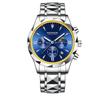 Reloj cronógrafo multifuncional de cuarzo para hombre, marca Kingston, venta al por mayor, reloj de negocios resistente al agua.