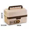 Caja de Medicamentos con Cerradura, Caja de Medicamentos Doméstica a Prueba de Niños, Caja de Almacenamiento Médico para Medicamentos, Bolsa de Medicamentos de Gran Capacidad, Botiquín de Primeros Auxilios