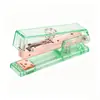Grampeador transparente de tamanho médio, Não. Grampeador 12 folhas para estudantes e uso em escritório, grampeador cor ouro rosa