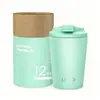 Caneca de café personalizada nova de 12 oz, transfronteiriça de aço inoxidável 304, copo térmico de gelo portátil para uso externo em carro
