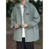 Camisa de rayas manga larga estilo japonés 2026 para hombre, temporada de primavera, diseño estilo Hong Kong, camisa elegante y casual con cuello de solapa, chaqueta versátil