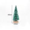 Árbol de Navidad de Escritorio Transfronterizo, Mini Árbol de Navidad Verde con Nieve sobre Sisal, Decoración Navideña Árbol de Pino Artificial
