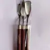 Raspador de Arte, Espátula para Pintura a Óleo, Conjunto de 5 Peças de Aço Inoxidável para Mistura de Cores Tinta Guache, Ferramentas Multifuncionais de Madeira Sólida para Pintura a Óleo Pastel