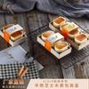 Caja de queso semi-cocido desechable Camalong de 3 rejillas y 4 granos, caja de embalaje para pastelería occidental, embalaje de madera para hornear