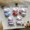 Lindo Dibujo Animado Gato Blanco Kt Exportación Transfronteriza Accesorios para Joyería DIY Material para Funda de Teléfono Móvil Pegamento de Crema Resina Pequeños Accesorios