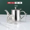 Material 201 com filtro pote de óleo aço inoxidável doméstico à prova de vazamento pote de vinho pote de onça garrafa para despejar óleo garrafa de tempero pote resíduo de óleo