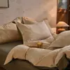 Juego de cuatro piezas de algodón lavado jacquard retro nórdico estilo Ins 1.5m 1.8m 100% algodón funda de edredón ropa de cama