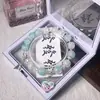 Nuevo Pulsera de Jade de Alto Valor para Mujer, Diseño de Nicho con Esmalte, Corazón de Pintura al Óleo, Joyería Popular para Atracciones Turísticas y Puestos Mayoristas