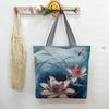 Estilo étnico lona saco grande de lado único jacquard bordado elefante bolsa bolsa de ombro versátil animal padrão bolsa das mulheres
