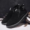 Sapatos Modelo Novo 2025 Transfronteiriços Inverno Forrados com Lã Espessos Quentes Sapatos de Algodão Moda Tendência Forrados com Pele Botas de Neve Masculinas