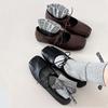 Zapatos Mary Jane Retro con Pliegues, Punta Redonda y una Correa, Zapatos Planos Ballet Femeninos y Versátiles, Zapatos de Boca Baja con Suela Suave