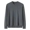 Suéter de cachemira, cachemira pura de cabra, nuevo estilo otoño/invierno, suéter de punto de cuello redondo moderno, casual, color liso, suéter de punto cálido