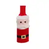Nueva cubierta navideña transfronteriza para botella de vino, cinturón de tela tejida, figura de Papá Noel, cubierta para champán, decoración de ambiente para mesa de bar