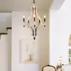 Araña Estilo Americano, Lámpara de Restaurante, Arte de Madera Vintage Estilo Campestre, Vestidor, Lámpara de Dormitorio de Casa de Huéspedes, Vestíbulo de Escaleras, Habitación Modelo, Villa