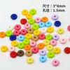 Rueda de Cuentas Planas de Calabaza de Colores Acrílicas Cuentas Sueltas para Manualidades Cadena de Teléfono Colgante Accesorios de Joyería Materiales