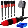 Popular Juego Rojo de 8 Piezas de Cepillo para Limpieza Interior de Neumáticos de Coche Cepillo para Taladro para Limpieza Eficiente en el Coche y el Hogar