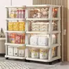 Organizador de almacenamiento de juguetes para niños, estante de almacenamiento de plástico multicapa para el hogar, caja de almacenamiento gruesa y duradera para snacks y ropa