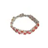 Pulseira de Flor com Fivela de Zircônia Dupla Camada Transfronteiriça, Pulseira Fashion, Retrô, Exquisita e Versátil, Joia de Mão de Luxo Leve e de Alta Qualidade para Mulheres