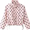 Europa Transfronteriza AliExpress INS Popular Moda Femenina Abrigo de Lunares