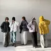 Abrigo acolchado con capucha tejido para mujer, estilo coreano, diseño 2026, con aspecto de dos piezas falsas, corte holgado, cálido y engrosado para aislamiento extra