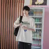 Fornecimento Direto da Fábrica 220g Tecido Pesado Algodão Puro Secagem Rápida Fresca Manga Curta Masculina Verão Estilo Americano Estampada Gola Pequena Camiseta