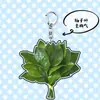 Llavero de Hoja de Toronja Colgante Acrílico para Mochila para Alejar la Mala Suerte, Adorno de Regalo Único y Creativo para Amigos