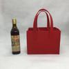 Bolsa de fieltro para seis botellas de vino tinto personalizada, empaque de regalo para fiesta de cumpleaños, bolsa de fieltro para empaque de regalo