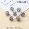 Flor de Diamante Bola de Cuentas Espaciadoras Multicolor Calada Cuentas para Sombrero Bola de Flor de Diamante Colorida Accesorios de Cuentas Espaciadoras para Pulseras Collares DIY