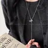 Colar de Cavalo de Madeira com Contas para Mulheres, Corrente de Suéter com Pingente Longo Fofo para Outono e Inverno, Acessório de Desenho Animado com Design de Nicho