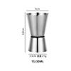 Taza medidora de acero inoxidable transfronteriza de Amazon, taza medidora para barra, taza Ansi, bar grande, mediano y pequeño, tres dispositivos medidores de vino de doble cabeza