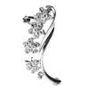Europeu e americano cross-border jóias moda tendência clássico feminino diamante flor borboleta orelha clipe gancho unilateral usar