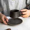 Juego de taza y platillo de café retro estilo japonés, taza creativa de gres de alta apariencia Garland, taza simple de alta gama, exquisita