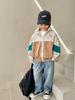 Chaqueta Casual de Bloques de Color para Niños Estilo Coreano Ropa Infantil Cárdigan 2026 Otoño Ropa Exterior de Moda para Niños