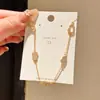 Sombra de Calabaza Luz Dorada~Estilo Lujo Ligero Collar de Calabaza con Circonita Cadena para Clavícula Estilo Chino Nuevo Chapado en Oro Real de 18 Quilates Collar Versátil