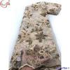Flor Grande Bordado Plano com Miçangas Finas Lantejoulas Empilhadas Renda Transparente Fina para Casamento Tecido Bordado de Vestido Cauda de Peixe Europeu e Americano