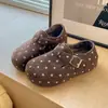 Zapatos de algodón de otoño nuevos 2026 estilo coreano hebilla de cinturón de moda versátiles casuales para mujer cómodos planos retro gamuza lunares