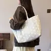 Bolso para Mujer 2026 Nuevo Estilo Coreano Simple Bolso de Lona con Lunares Bolso Tote de Gran Capacidad para el Viaje Diario Bolso de Mano Bolso de Hombro