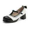 Zapatos de Tanga en Forma de T con Bloques de Color de Nuevo Estilo 2026, Zapatos de Una Sola Piel Poco Profundos con Punta Redonda, Zapatos de Tacón Medio Grueso para Mujer, Tallas Grandes 40-50