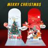 Navidad 3D sobre rojo tridimensional tarjeta de felicitación sorpresa diseño original Navidad Nochebuena tarjeta de felicitación creativa transfronteriza
